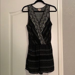 Black and white romper